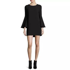 Womens Elizabeth And James Black Aurora Bell Sleeve Buckle Coquette Dress Size 6